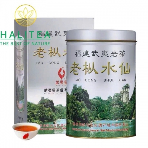 Trà Lão Tùng Thủy Tiên (Lao Cong Shui Xian) - Vũ Di Nham Trà Hộp Thiếc 125g