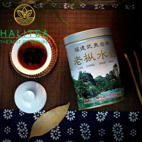 Trà Lão Tùng Thủy Tiên (Lao Cong Shui Xian) - Vũ Di Nham Trà Hộp Thiếc 125g