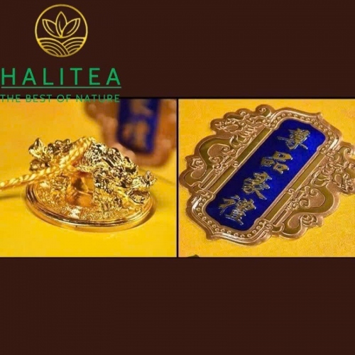 Trà Long Tĩnh (Longjing Tea) Minh Tiền 2025 – Hộp Quà Vàng Hoàng Kim 500g