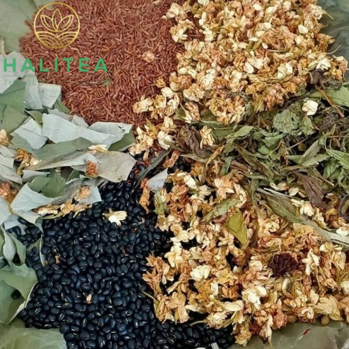 Trà Gạo Lứt Đậu Đen HALITEA 9 Vị Hũ 500gr