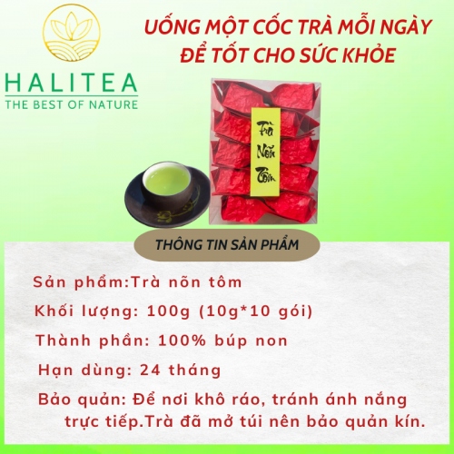 Trà Nõn Tôm Tân Cương Thái Nguyên Thượng Hạng Hộp Kiếng Gói 10gr
