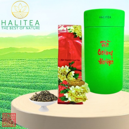 Trà Ô Long HALITEA Cao Cấp Lon Xanh - Set Quà Tặng