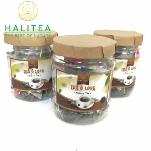 Trà Ô Long HALITEA Túi Tam Giác Cao Cấp Hũ 15 Gói X 4gr