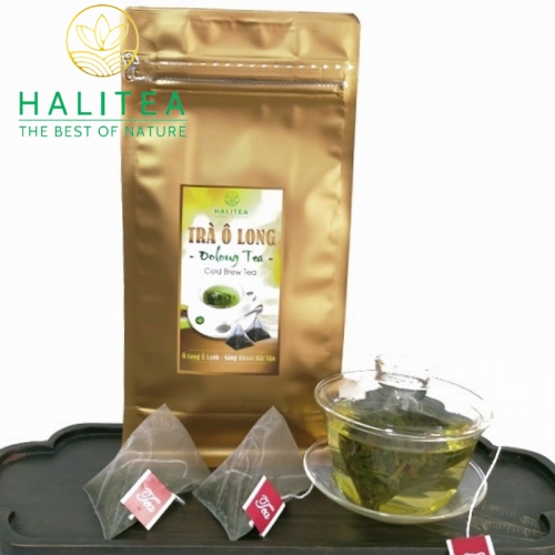 Trà Ô Long HALITEA Túi Tam Giác Cao Cấp Hũ 15 Gói X 4gr