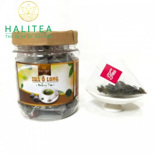 Trà Ô Long HALITEA Túi Tam Giác Cao Cấp Hũ 15 Gói X 4gr