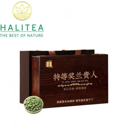 Trà Ô Long Nhân Sâm Lan Quý Nhân Thượng Hạng – Hộp Gỗ Quà Tặng 250g