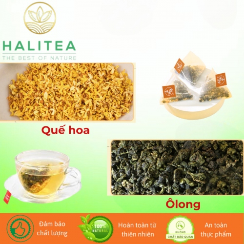 Trà Ô Long Quế Hoa HALITEA Túi Tam Giác Hộp Thiếc 30g/ hộp/10 túi