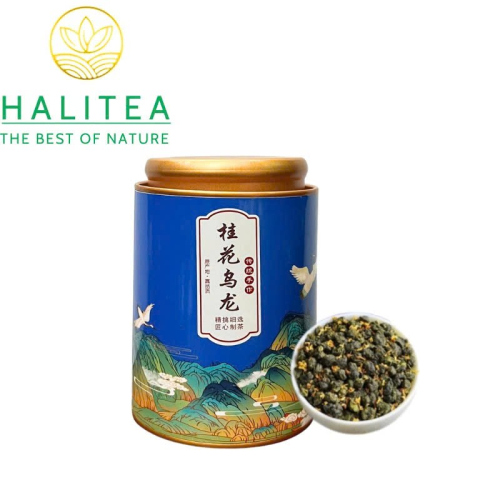 Trà Ô Long Thiết Quan Âm Quế Hoa Phúc Kiến Lon Thiếc 100Gr - Olong Osmanthus Anxi
