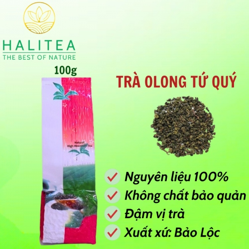 Trà Ô Long Tứ Quý HALITEA Lon Xanh 100g