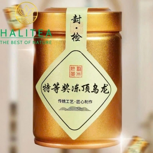 Trà Ôlong Đông Đỉnh Đài Loan - Hộp Quà Tặng Gỗ Cao Cấp 120gr/Hộp/12Lon