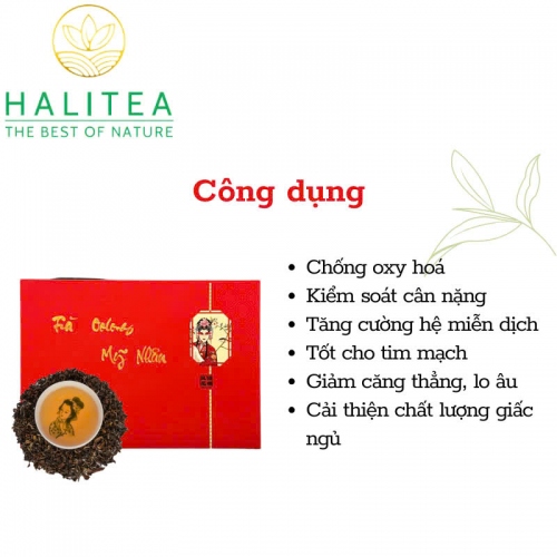 Trà Oolong Mỹ Nhân HALITEA Cao Cấp Hộp Quà Tặng 150gr