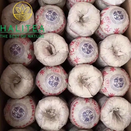 Trà Phổ Nhĩ Chín (Che Shun Hao)  Xa Thuận Hào Thiên Thụy 1990s – Bánh 250g