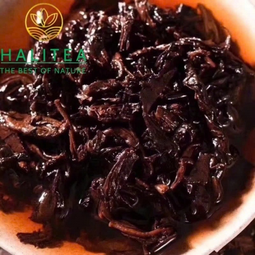 Trà Phổ Nhĩ Chín (Che Shun Hao)  Xa Thuận Hào Thiên Thụy 1990s – Bánh 250g