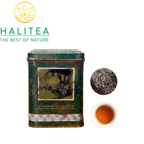 Trà Phổ Nhĩ Chín Cổ Thập Niên 1990 Đặc Tuyển Mãnh Hải Hộp Thiếc 180g