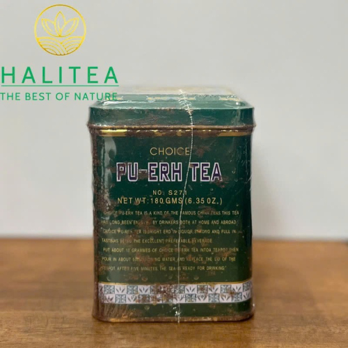 Trà Phổ Nhĩ Chín Cổ Thập Niên 1990 Đặc Tuyển Mãnh Hải Hộp Thiếc 180g