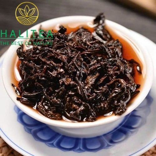 Trà Phổ Nhĩ Chín Cổ Thụ Băng Đảo Hữu Cơ 2008 – Bánh 357g
