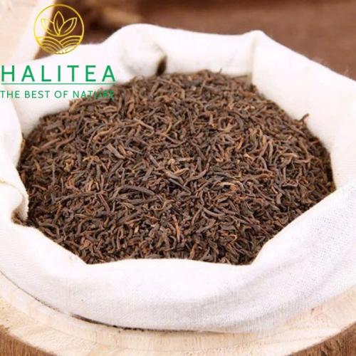 Trà Phổ Nhĩ Chín Cung Đình Mãnh Hải 2005 – Trà Rời  Hộp Gỗ 500g