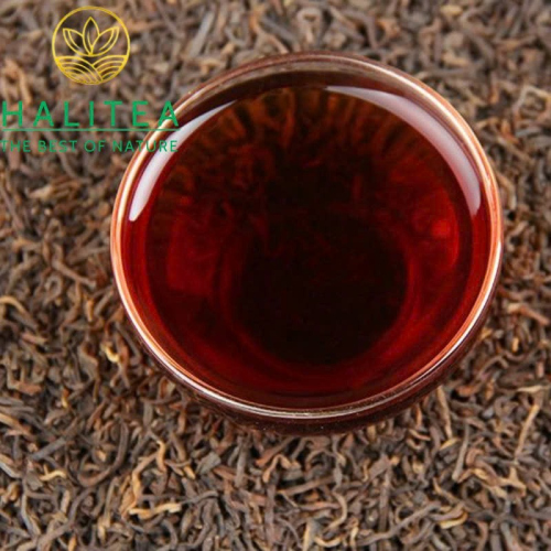 Trà Phổ Nhĩ Chín Cung Đình Mãnh Hải 2005 – Trà Rời  Hộp Gỗ 500g