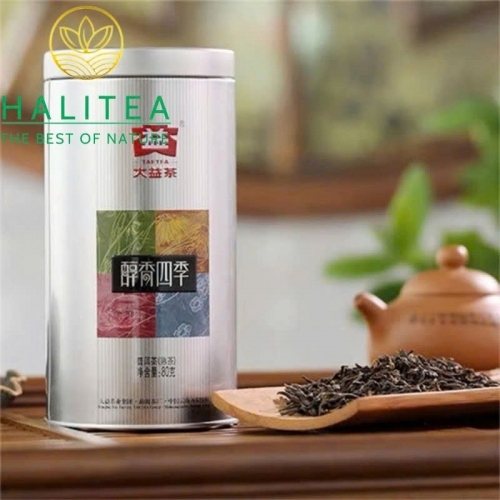 Trà Phổ Nhĩ Chín Dạng Rời Đại Ích (Dayi Tea) 2021 Dòng Thuần Hương Tứ Quý – Hộp Thiếc 80g