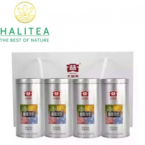 Trà Phổ Nhĩ Chín Dạng Rời Đại Ích (Dayi Tea) 2021 Dòng Thuần Hương Tứ Quý – Hộp Thiếc 80g