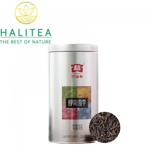 Trà Phổ Nhĩ Chín Dạng Rời Đại Ích (Dayi Tea) 2021 Dòng Thuần Hương Tứ Quý – Hộp Thiếc 80g