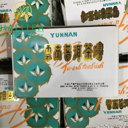 Trà Phổ Nhĩ Chín 7581 Năm 1991 – Ngũ Đóa Kim Hoa Gạch 250g