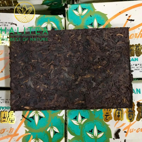 Trà Phổ Nhĩ Chín 7581 Năm 1991 – Ngũ Đóa Kim Hoa Gạch 250g
