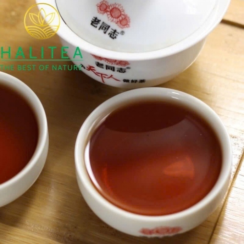 Trà Phổ Nhĩ Chín Hiệu Lão Đồng Chí – Lao Tong Zhi Năm 2004 – Bánh 357g