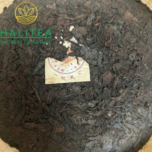 Trà Phổ Nhĩ Chín Hiệu Song Sư Hỉ Phúc 1999 Tại Việt Nam - Bánh 357g