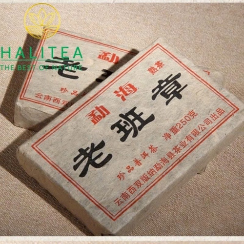 Trà Phổ Nhĩ Chín Lão Ban Chương 2002 – Gạch 250g