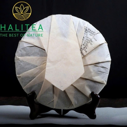 Trà Phổ Nhĩ Chín Lão Ban Chương Dã Sinh Lão Bính 2008 – Bánh 357g