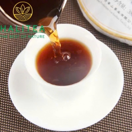 Trà Phổ Nhĩ Chín (Long Yuan Hao) Long Nguyên Hào 2016 Sơn Dã Đại Thụ – Bánh 380g