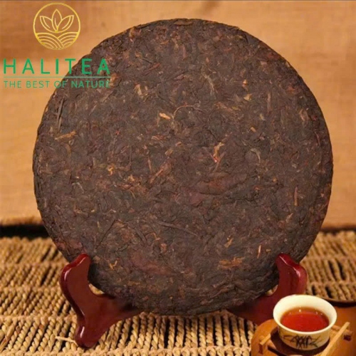 Trà Phổ Nhĩ Chín Mãnh Hải Bánh 357gr