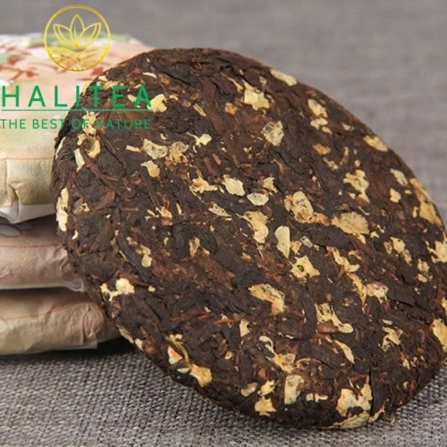Trà Phổ Nhĩ Chín Mãnh Hải Ướp Hoa Nhài - Bánh 100g