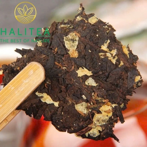 Trà Phổ Nhĩ Chín Mãnh Hải Ướp Hoa Nhài - Bánh 100g