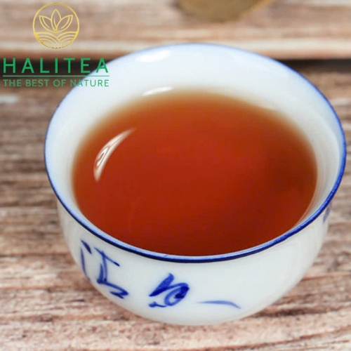 Trà Phổ Nhĩ Chín Mãnh Hải Vân Nam Hộp Gỗ Cao Cấp Bánh 357gr