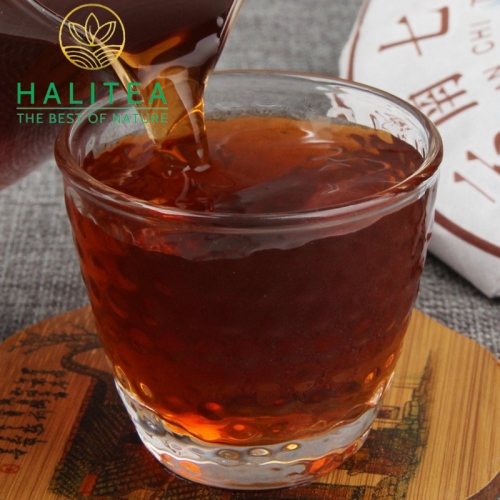Trà Phổ Nhĩ Chín Mãnh Hải Hổ Vàng 2019 - Bánh 357g