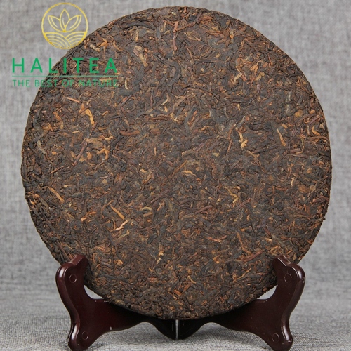 Trà Phổ Nhĩ Chín Mãnh Hải Hổ Vàng 2019 - Bánh 357g