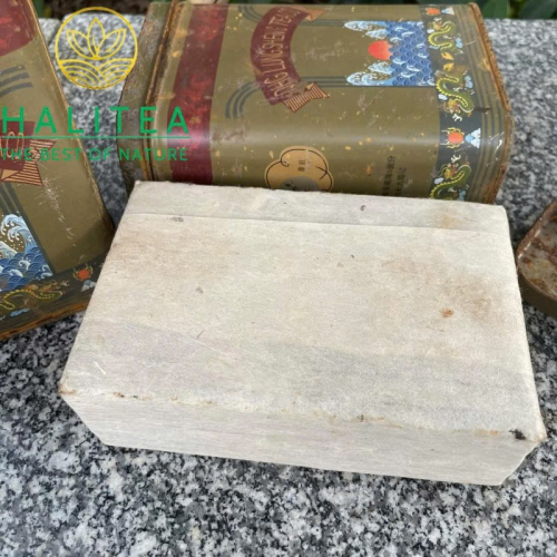 Trà Phổ Nhĩ Chín Ông Long Thịnh Thập Niên 1980 – Hộp Thiếc Cổ 500g