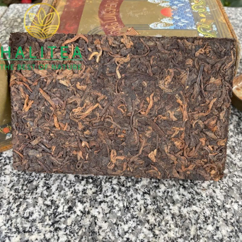 Trà Phổ Nhĩ Chín Ông Long Thịnh Thập Niên 1980 – Hộp Thiếc Cổ 500g
