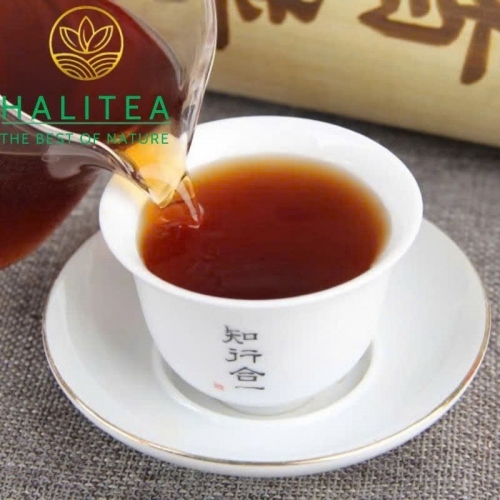 Trà Phổ Nhĩ Chín Ống Tre 2017 Mộc Chỉ Cổ Thụ Mãnh Hải - Ống 500g