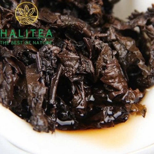 Trà Phổ Nhĩ Chín Ống Tre 2017 Mộc Chỉ Cổ Thụ Mãnh Hải - Ống 500g