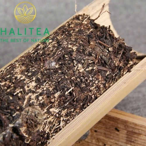 Trà Phổ Nhĩ Chín Ống Tre 2017 Mộc Chỉ Cổ Thụ Mãnh Hải - Ống 500g