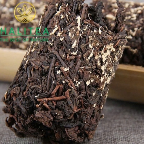 Trà Phổ Nhĩ Chín Ống Tre 2017 Mộc Chỉ Cổ Thụ Mãnh Hải - Ống 500g