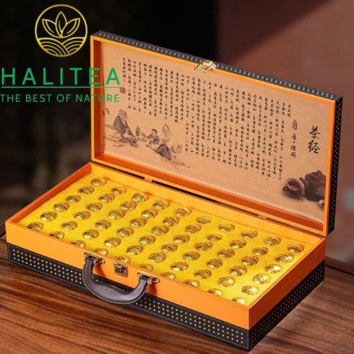 Trà Phổ Nhĩ Chín Tiểu Kim Đà Hương Nếp – Hộp Quà Cát Tường 300g