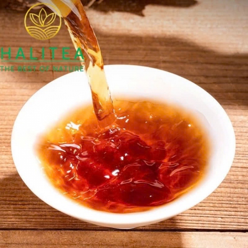 Trà Phổ Nhĩ Chín Tiểu Kim Đà Hương Nếp – Hộp Quà Cát Tường 300g