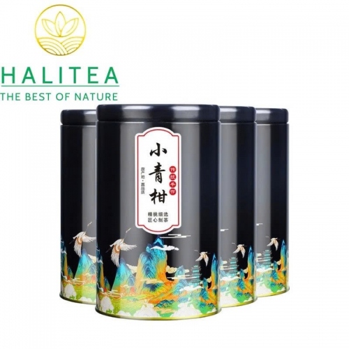 Trà Phổ Nhĩ Chín Tiểu Thanh Cam (小青柑普洱) – Hộp Thiếc 100g