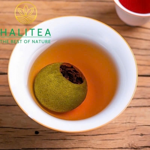 Trà Phổ Nhĩ Chín Tiểu Thanh Cam (小青柑普洱) – Hộp Thiếc 100g