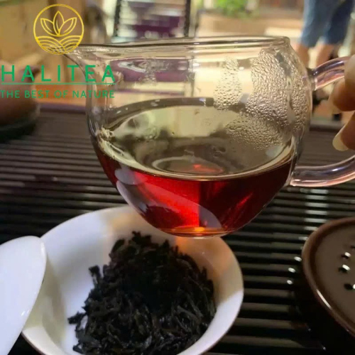 Trà Phổ Nhĩ Chín Trung Trà Hồng Ấn Hồng Ti Đới 1998 – Trà Cổ Mãnh Hải 357g