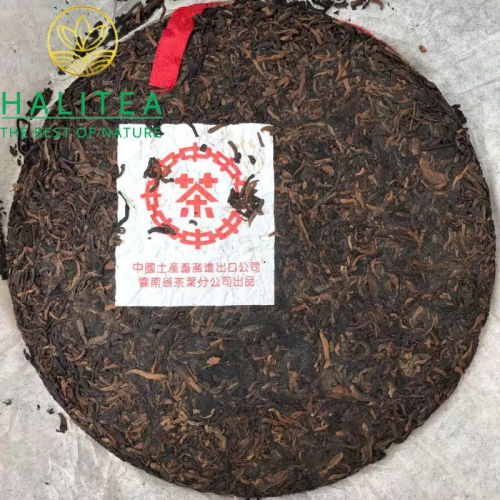 Trà Phổ Nhĩ Chín Trung Trà Hồng Ấn Hồng Ti Đới 1998 – Trà Cổ Mãnh Hải 357g